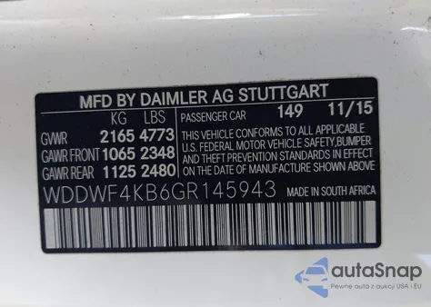 2016 Mercedes-Benz C 300 4Matic из США, поврежденный, VIN WDDWF4KB6GR145943